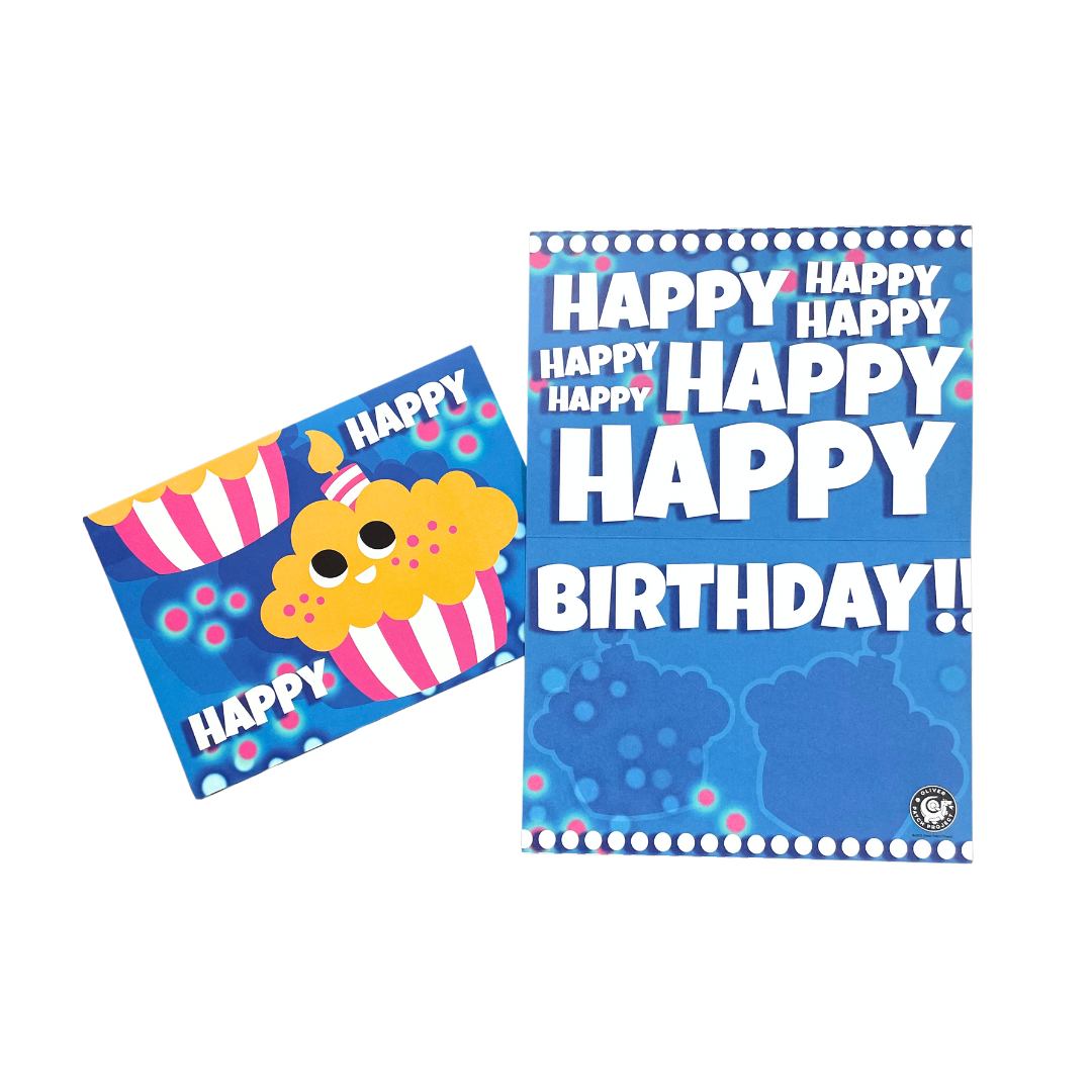 BLANK Happy Birthday POP Greeting Card