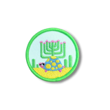 Hanukkah Menorah Turtle Mini Patch