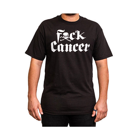Fxck Cancer Black Stacked Tee