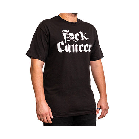 Fxck Cancer Black Stacked Tee