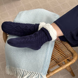 Slipper Socks in Navy Blue