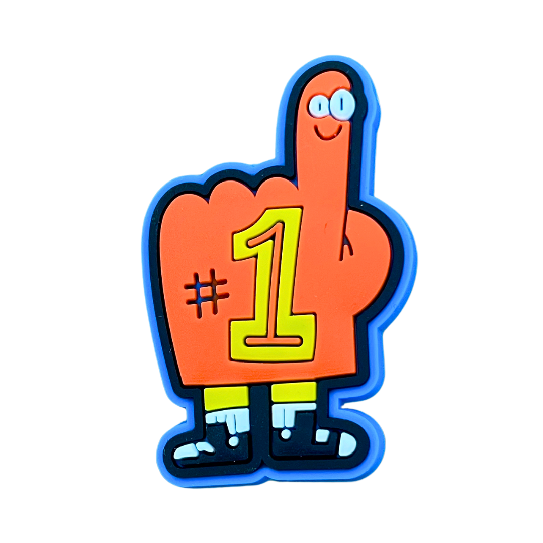 #1 Foam Finger Shoe Charm