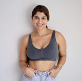 Wilderness Front Closure Bralette for Mastectomy Lumpectomy Reconstruction Gray