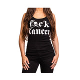 Fxck Cancer Black/White Ribbed Tank