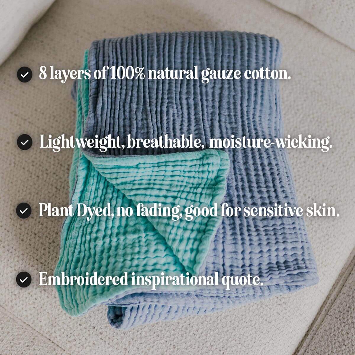 Inspirational Muslin Blanket