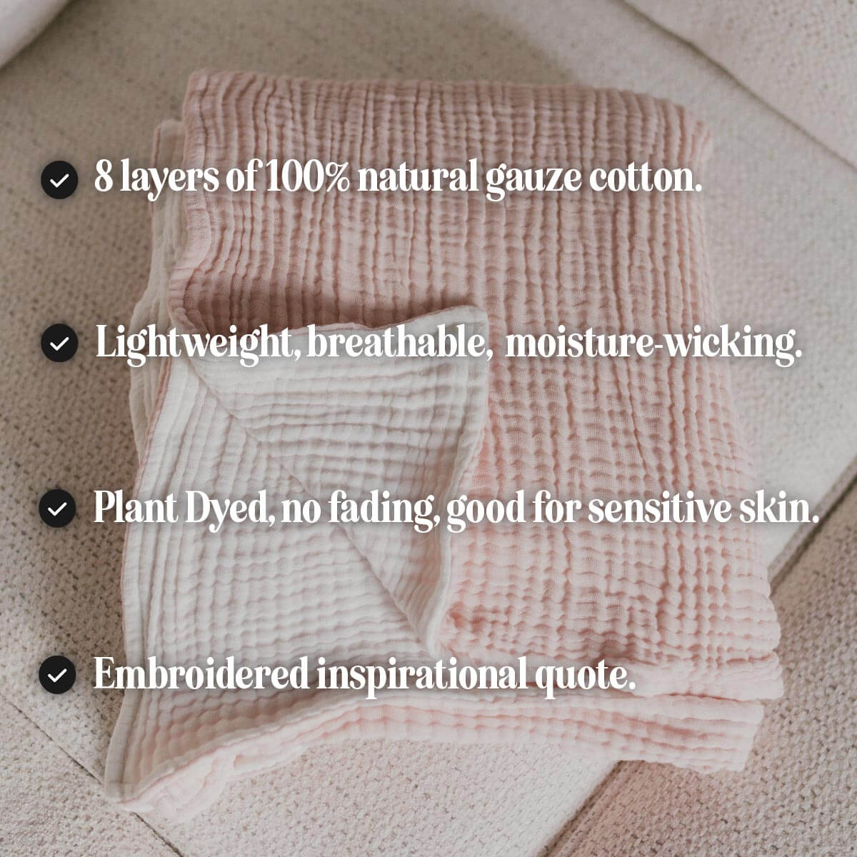 Inspirational Muslin Blanket