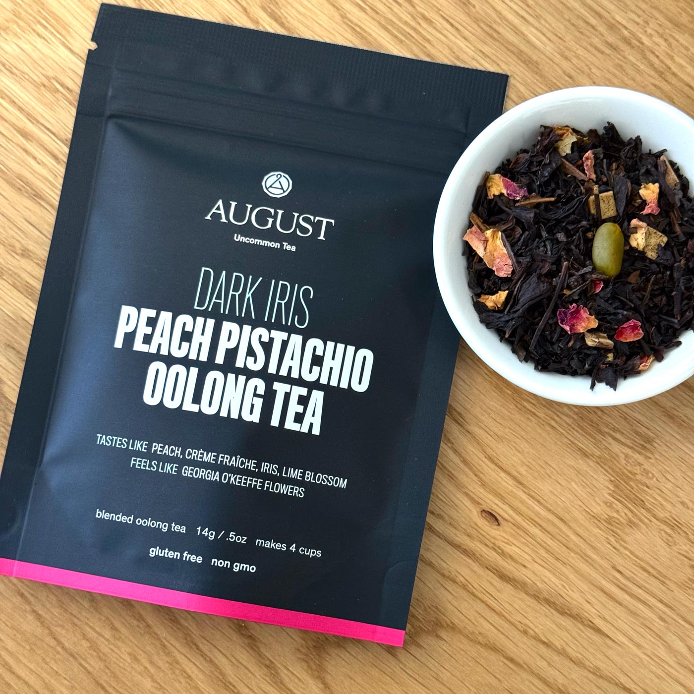 Dark Iris - Peach Pistachio Oolong Tea