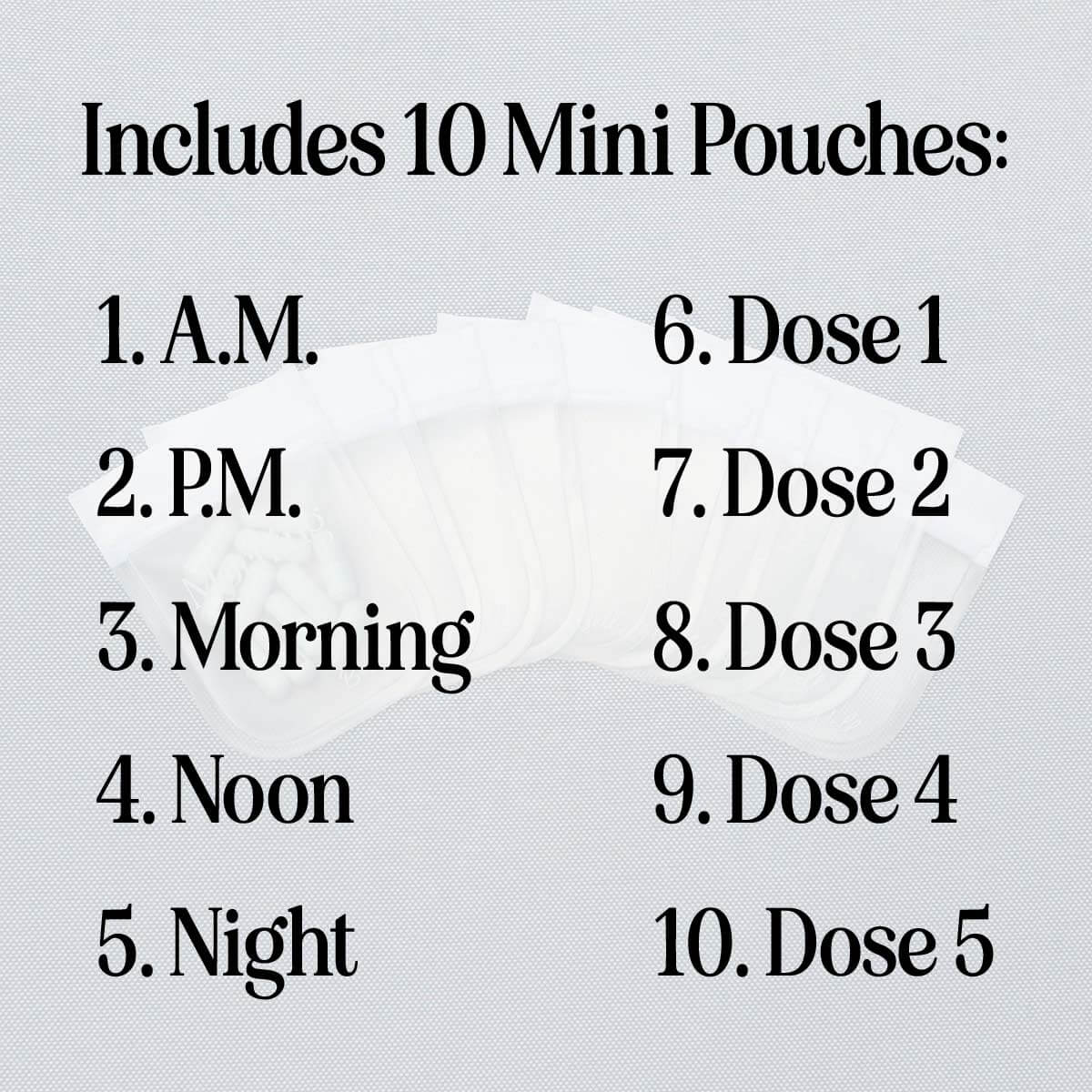 Mini Pill Pouches - Set of 10