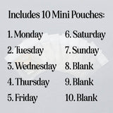 Mini Pill Pouches - Set of 10