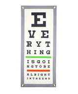 Everything Is Going To Be Alright In The End Eye Chart Camp Flag • Holy Smokes x Oxford Pennant