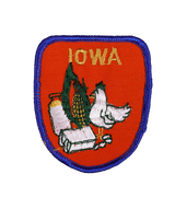 Vintage Iowa Embroidered Patch
