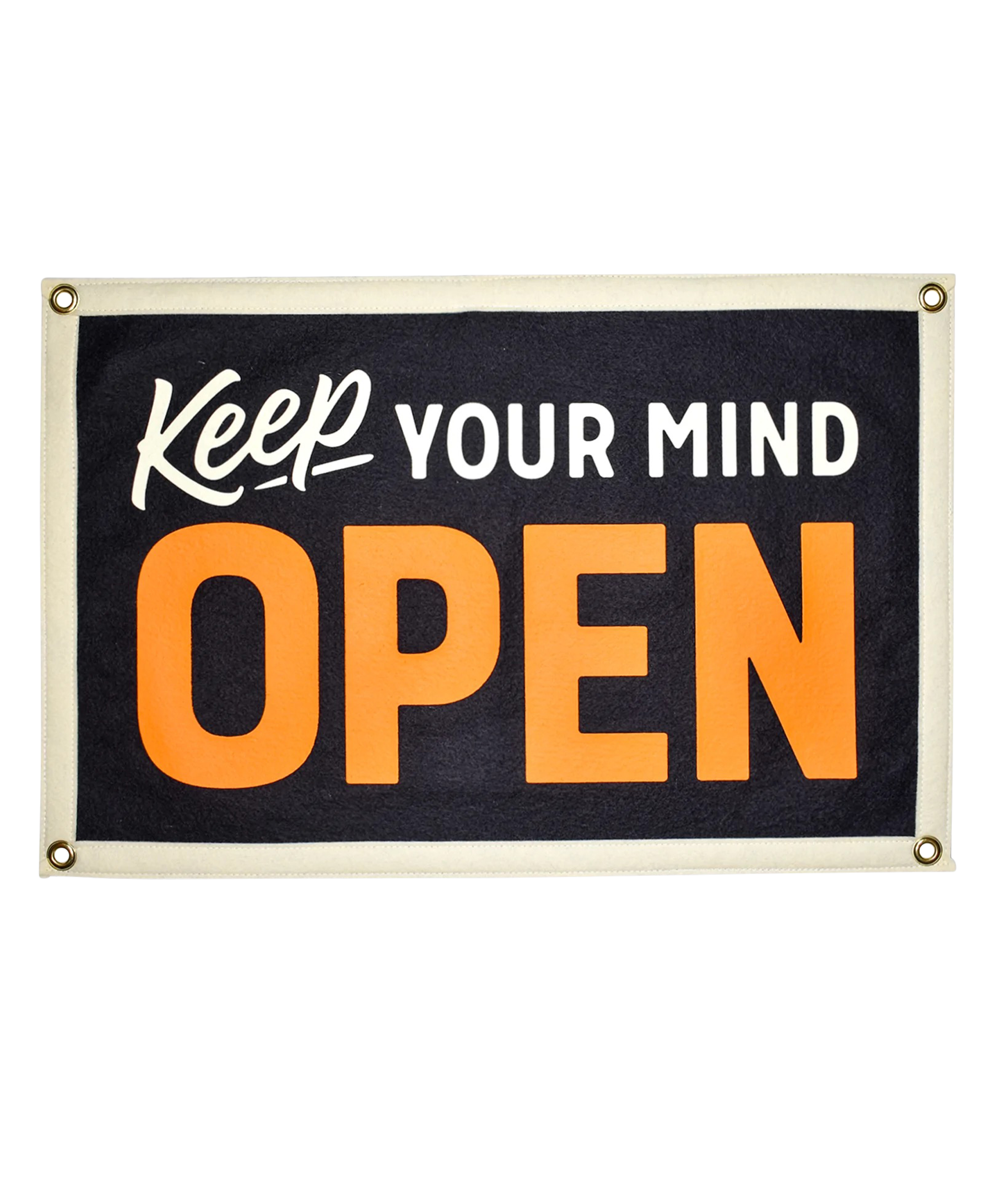 Keep Your Mind Open Camp Flag • Holy Smokes x Oxford Pennant