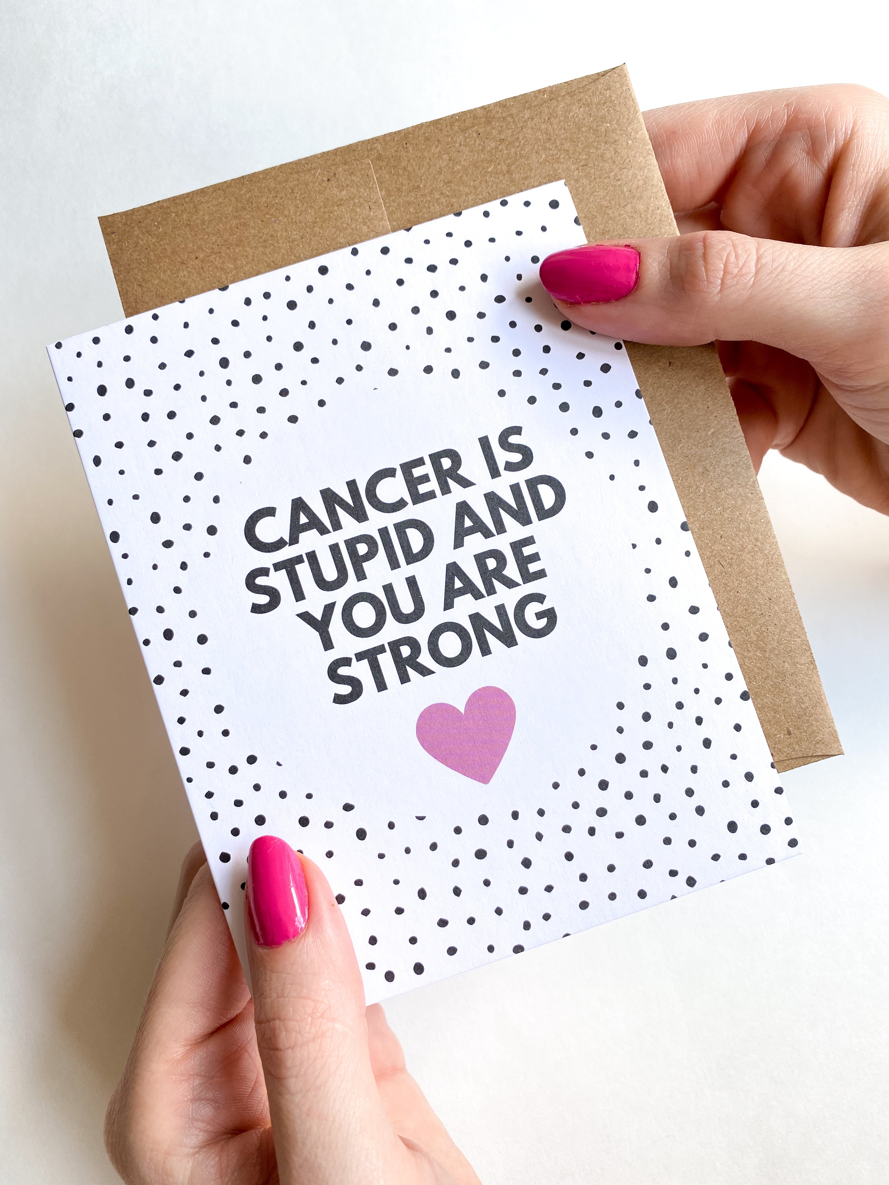Cancer is Stupid and You Are Strong Get Well Card