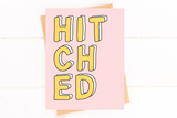 Hitched Cute Engagement Party Card Wedding Card for Couple