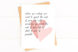 When Harry Met Sally Card, Wedding Day, First Look, Bride to Groom Card