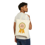 Kept Going Award Ribbon Cotton Canvas Tote Bag