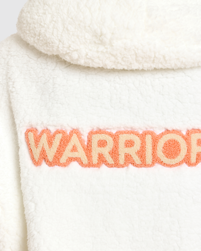 The Warrior Effect™ by Jill Martin Chenille Logo Cropped Sherpa Lounger Jacket