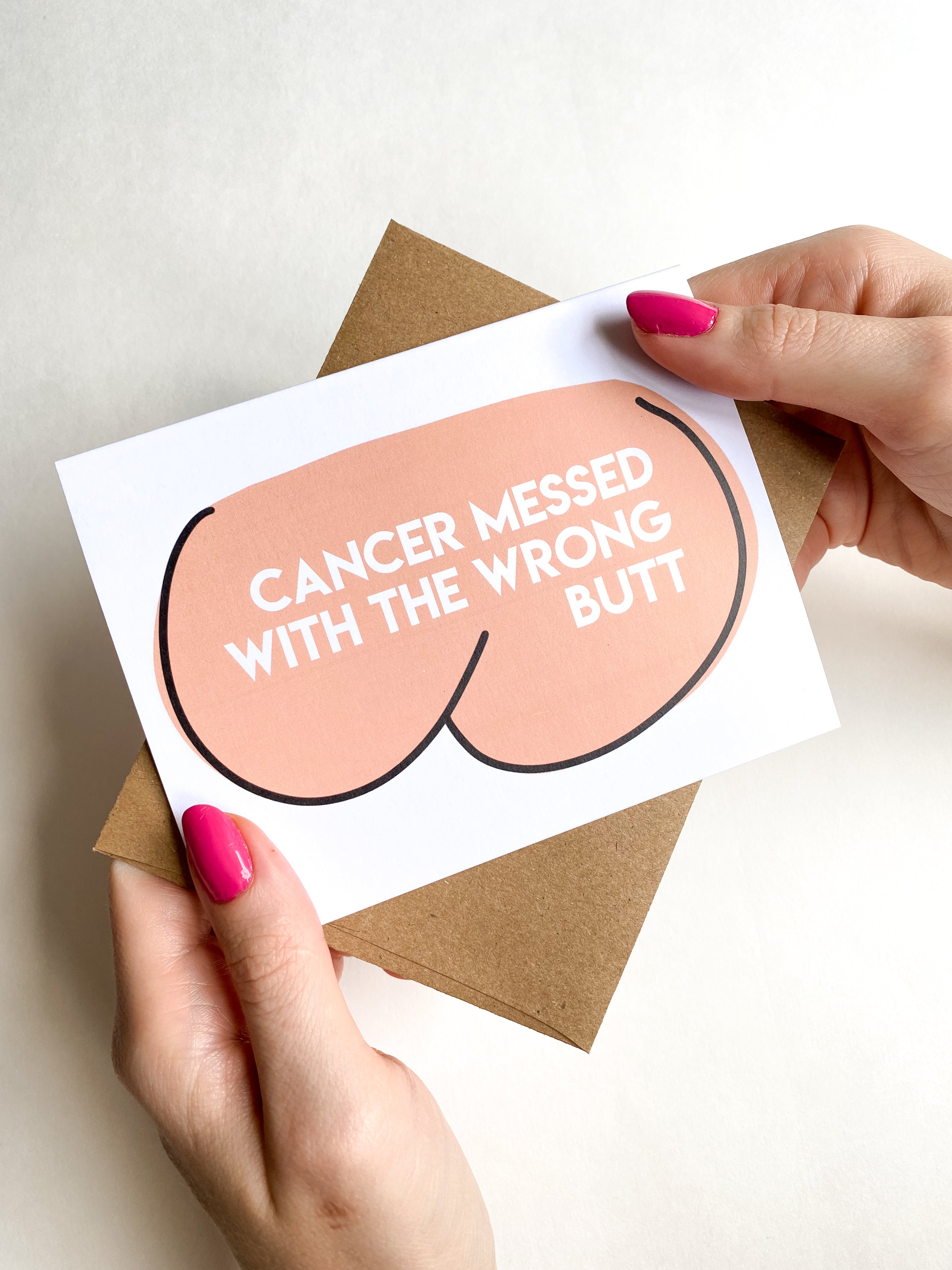 Cancer Messed With the Wrong Butt Colon Get Well Card