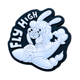 Fly High Bunny Plane Shoe Charm