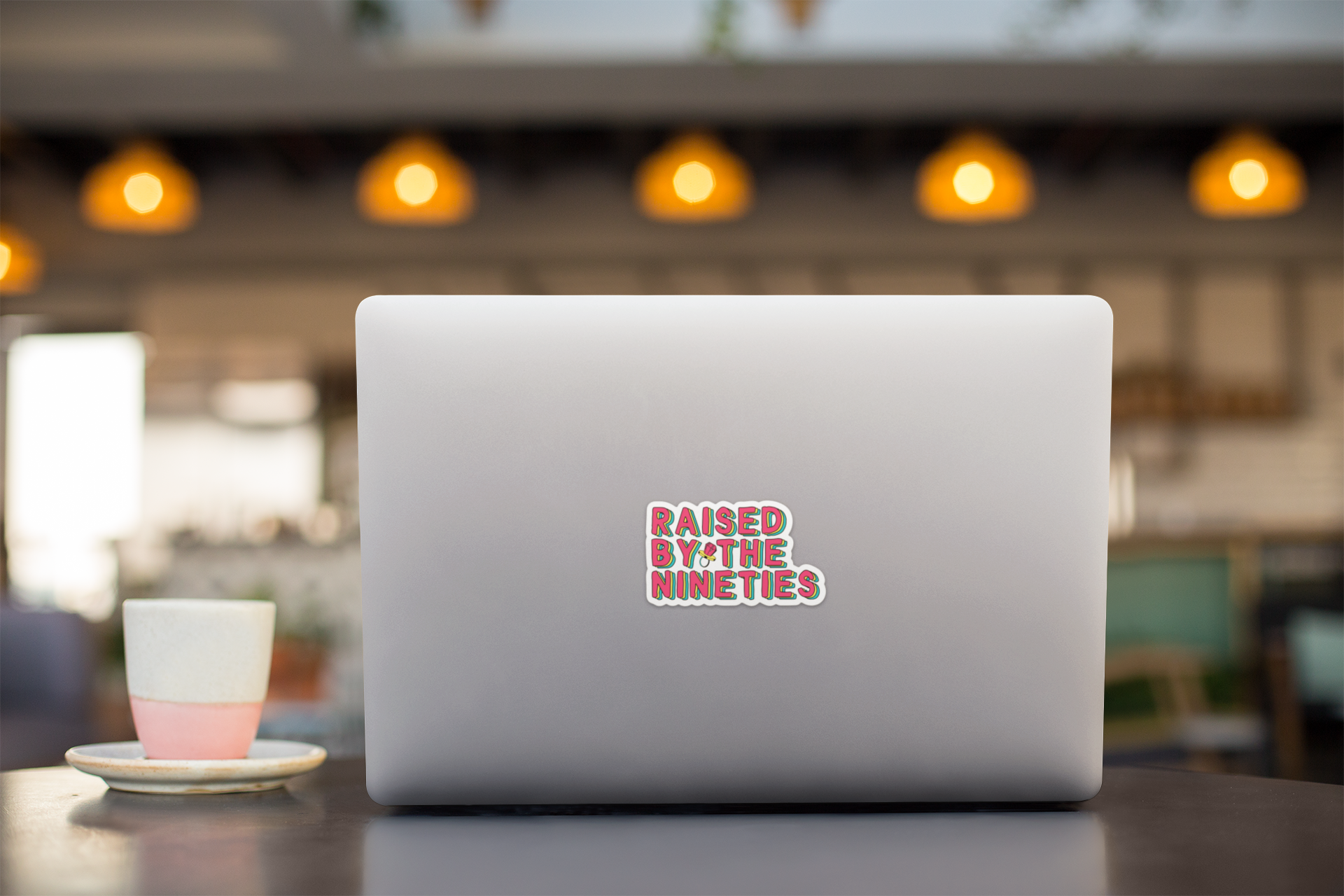 Raised By the Nineties Millenial Birthday Gift Vinyl Sticker