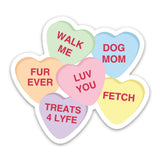 Dog Mom Valentine's Candy Sticker