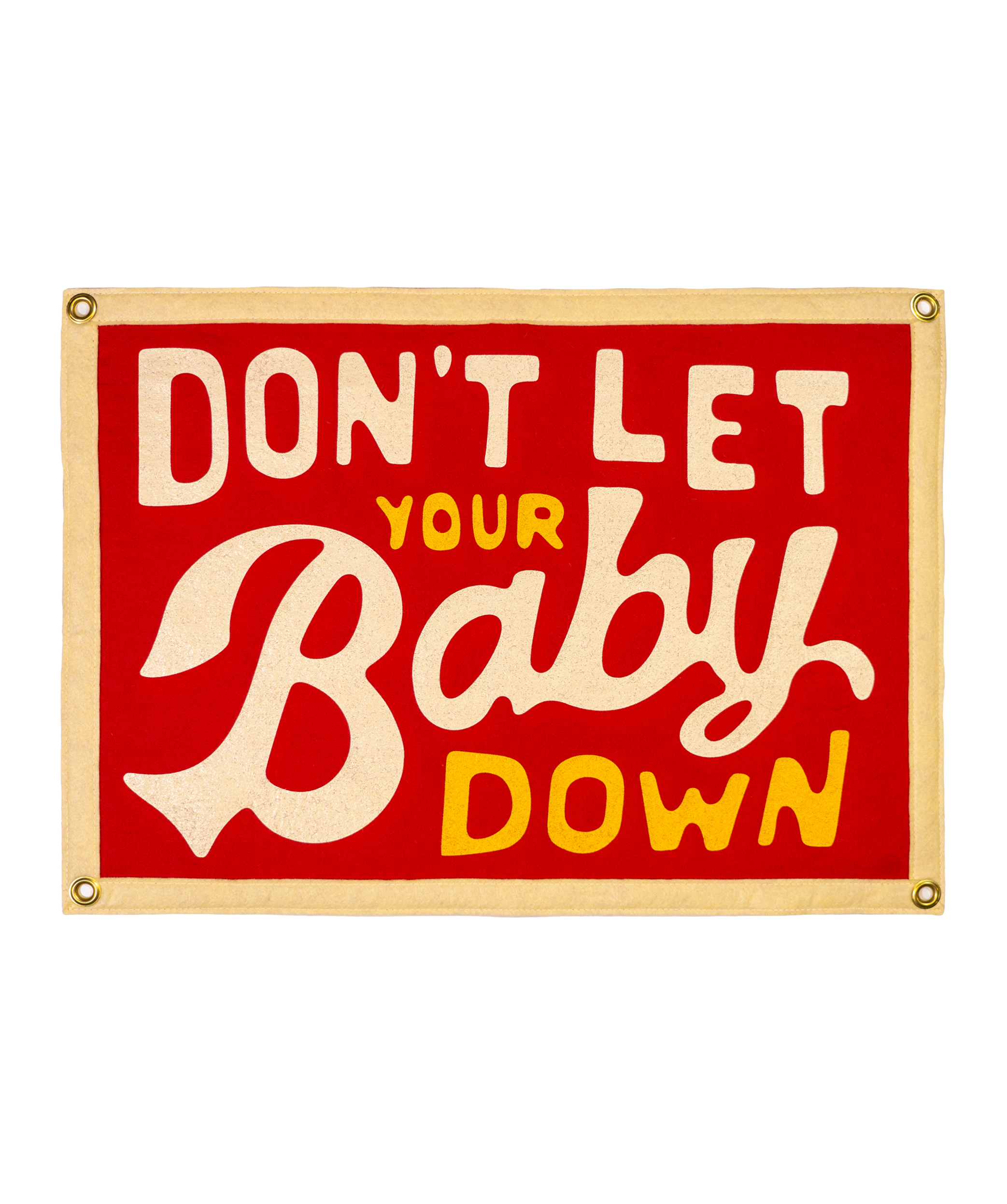 Don't Let Your Baby Down Camp Flag • John Prine x Oxford Pennant