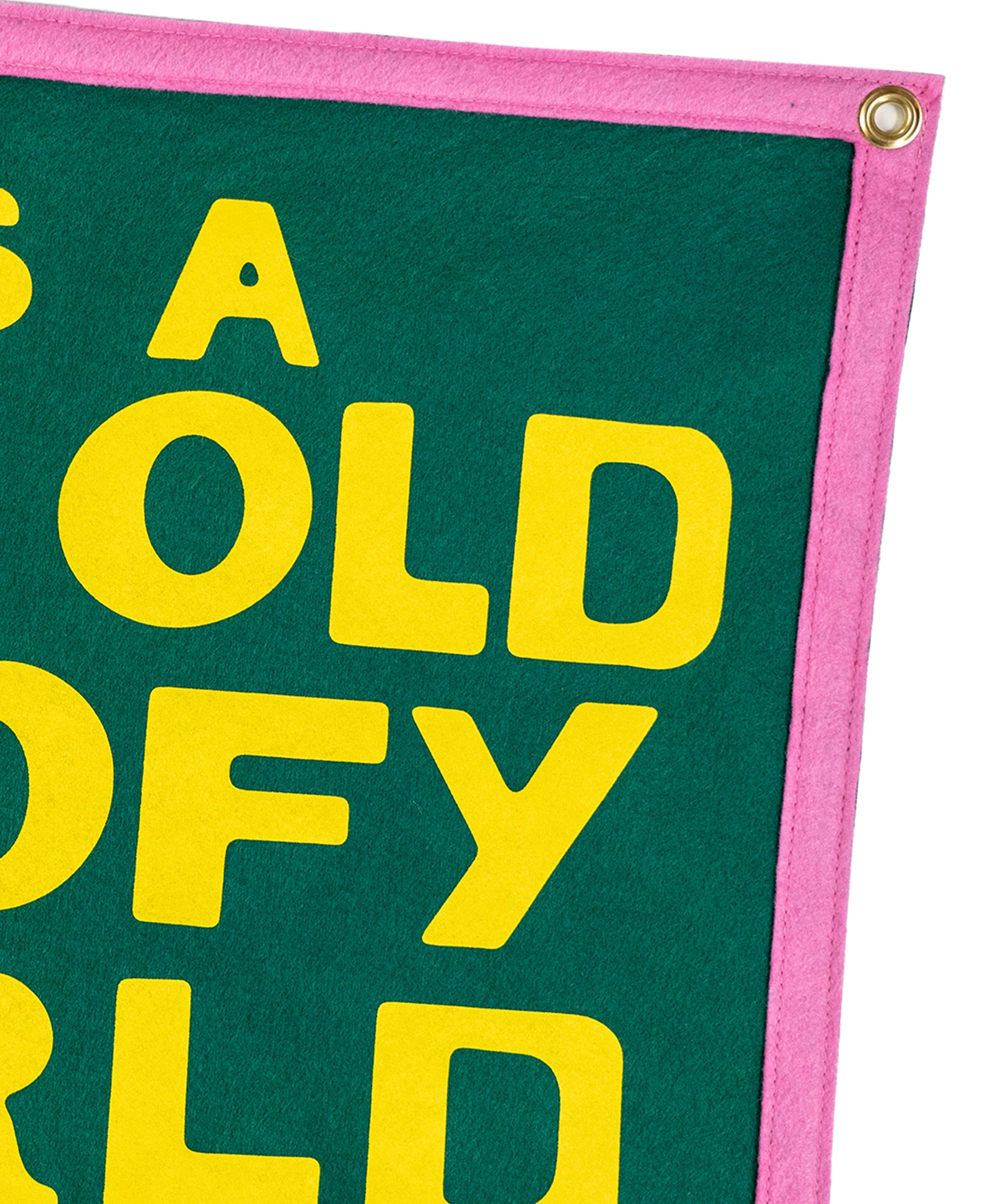 It's A Big Old Goofy World Camp Flag • John Prine x Oxford Pennant