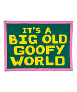 It's A Big Old Goofy World Camp Flag • John Prine x Oxford Pennant