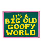 It's A Big Old Goofy World Camp Flag • John Prine x Oxford Pennant