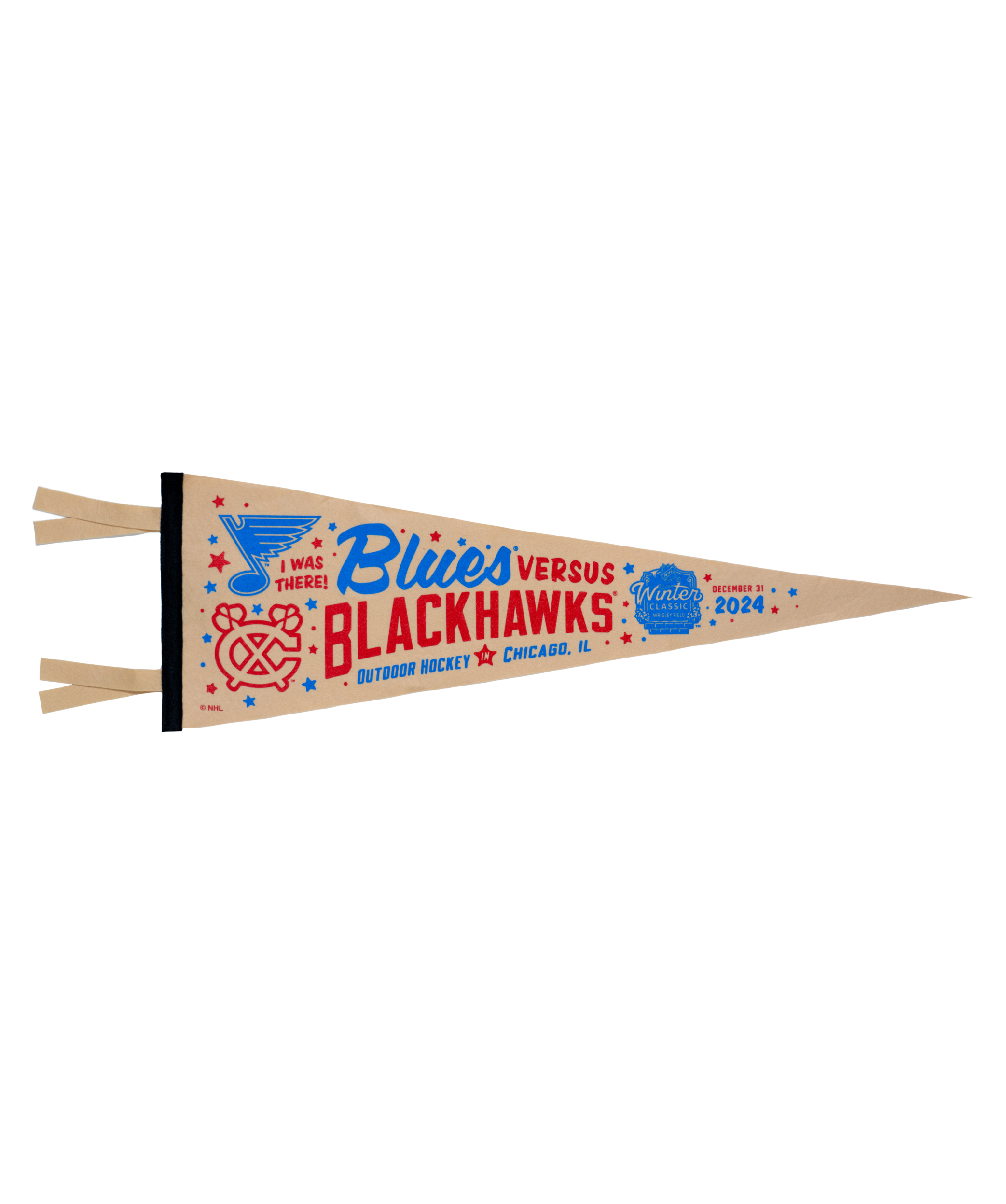 NHL Winter Classic® I Was There! St Louis Blues Versus Chicago Blackhawks Pennant • NHL x Oxford Pennant