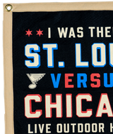 NHL Winter Classic® St Louis Blues Versus Chicago Blackhawks Camp Flag • NHL x Oxford Pennant