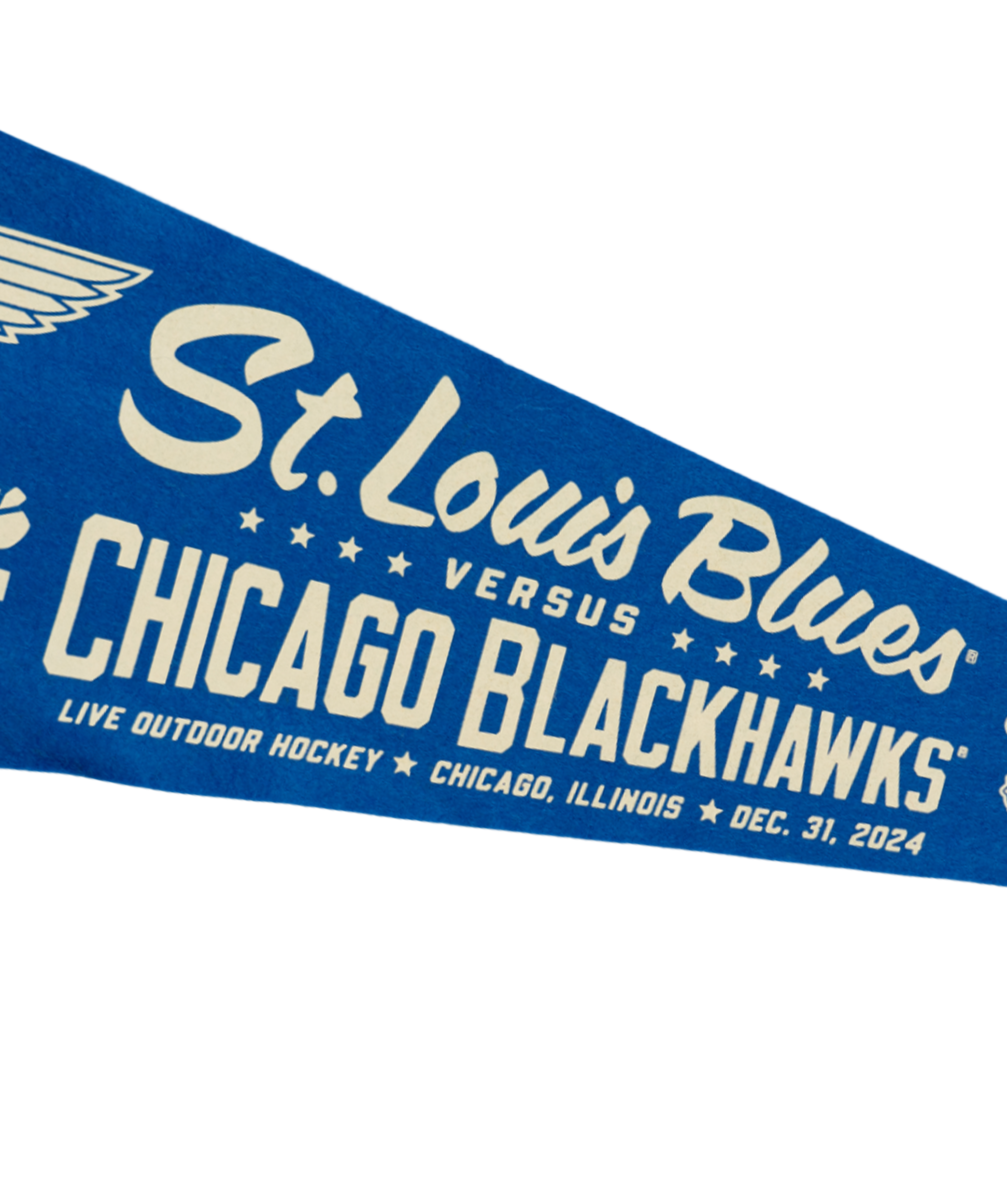 NHL Winter Classic® St Louis Blues Versus Chicago Blackhawks Pennant • NHL x Oxford Pennant