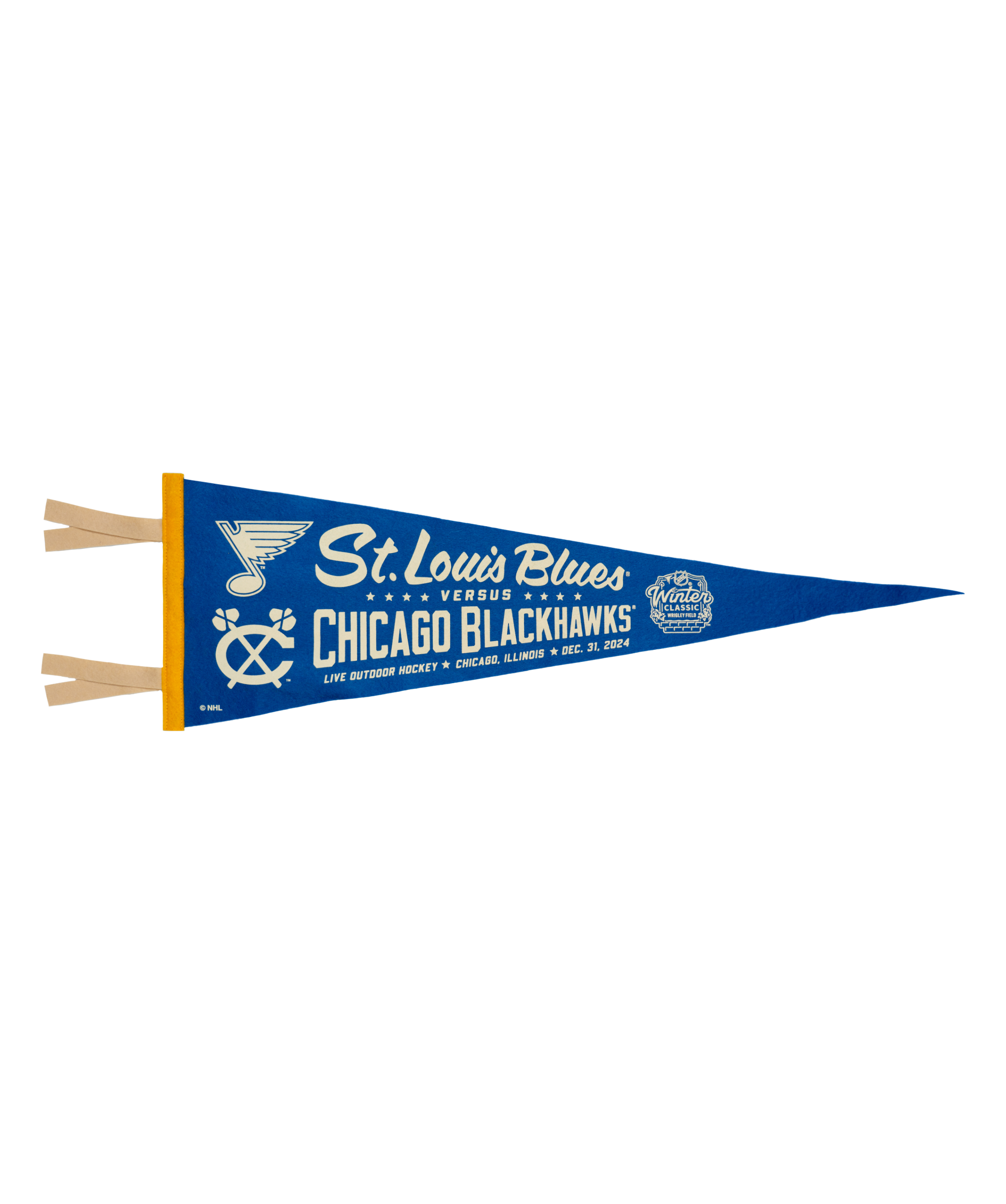 NHL Winter Classic® St Louis Blues Versus Chicago Blackhawks Pennant • NHL x Oxford Pennant