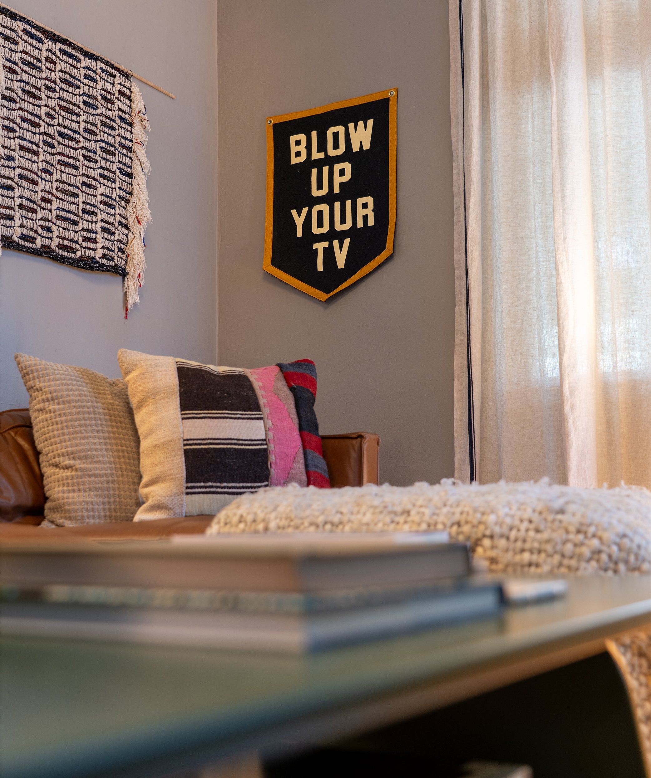Blow Up Your TV Camp Flag • John Prine x Oxford Pennant