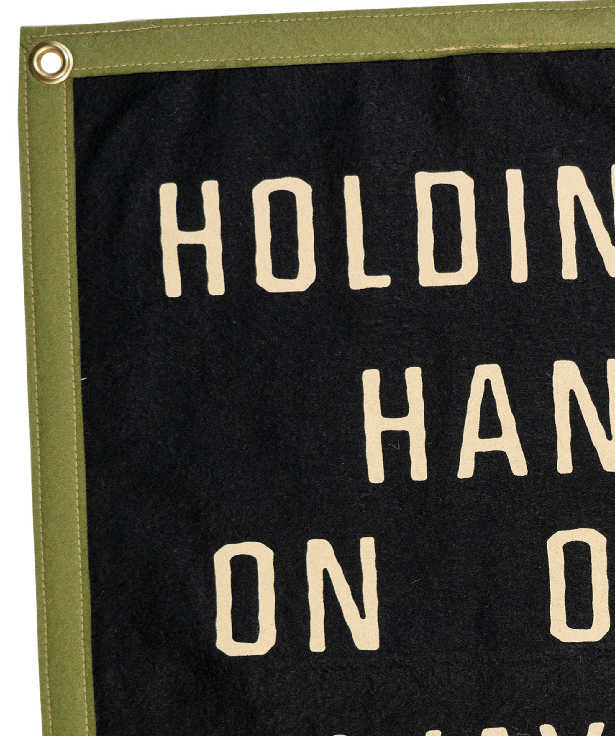 Holding Hands On Our Way To Hell Camp Flag  • John Moreland x Oxford Pennant
