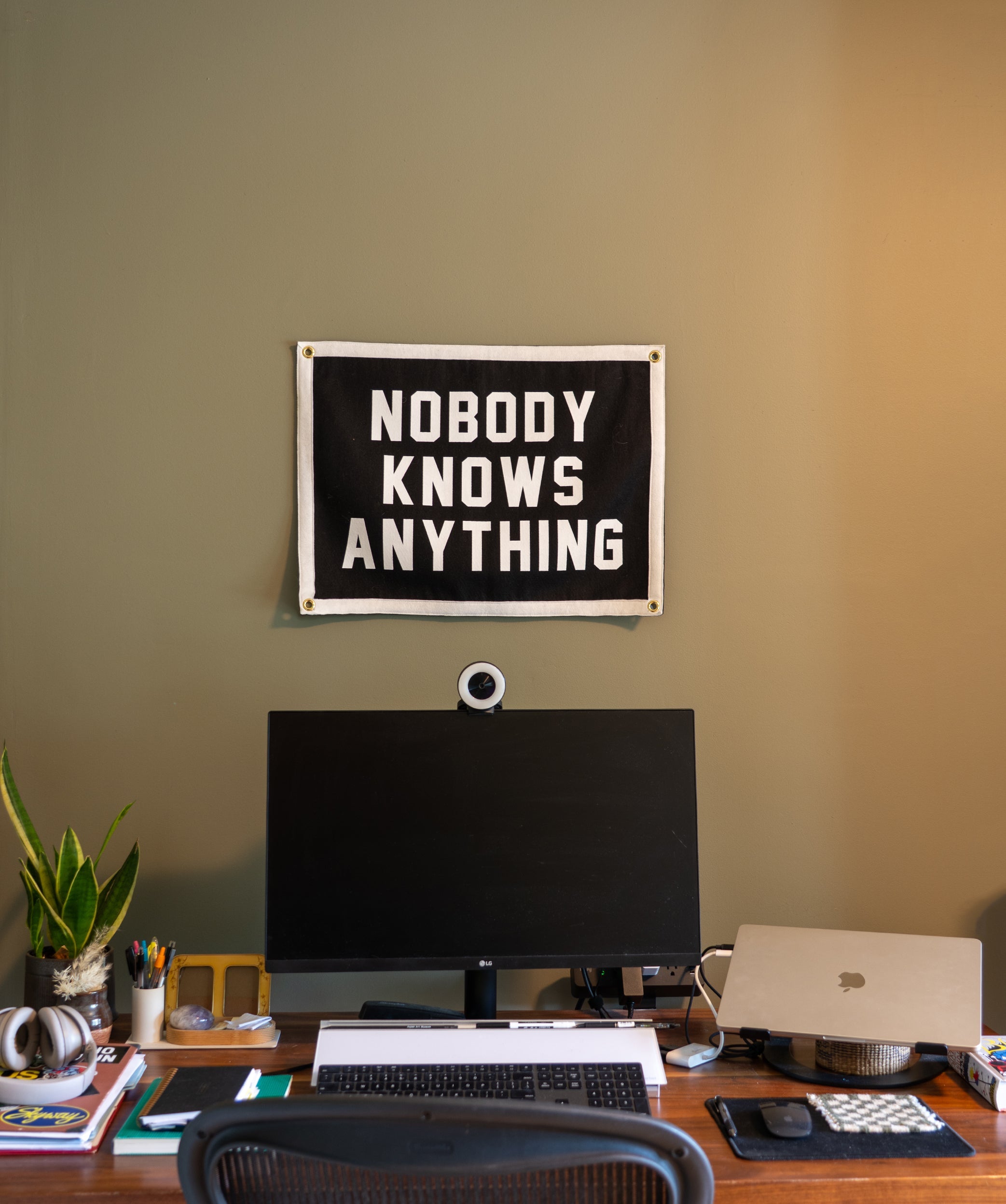 Nobody Knows Anything Camp Flag