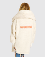 The Warrior Effect™ by Jill Martin Chenille Logo Sherpa Lounger Jacket