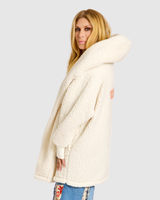 The Warrior Effect™ by Jill Martin Chenille Logo Sherpa Lounger Jacket