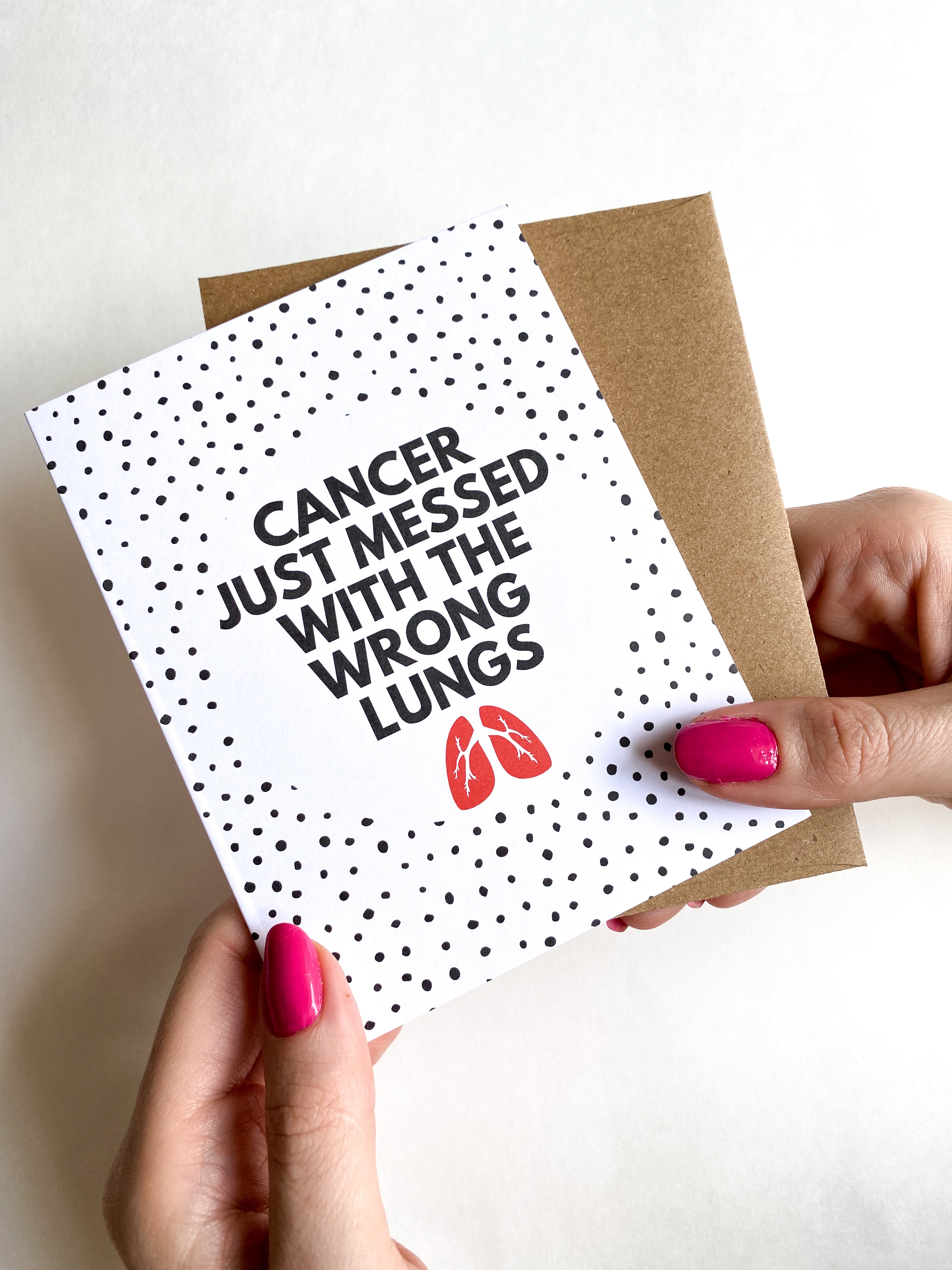 Messed With the Wrong Lungs Cancer Get Well Card