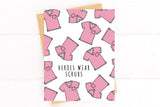 Heroes Wear Scrubs Doctor and Nurse Thank You Card