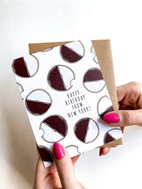 NYC Birthday Card, Happy Birthday from New York, Black and White Cookies Card