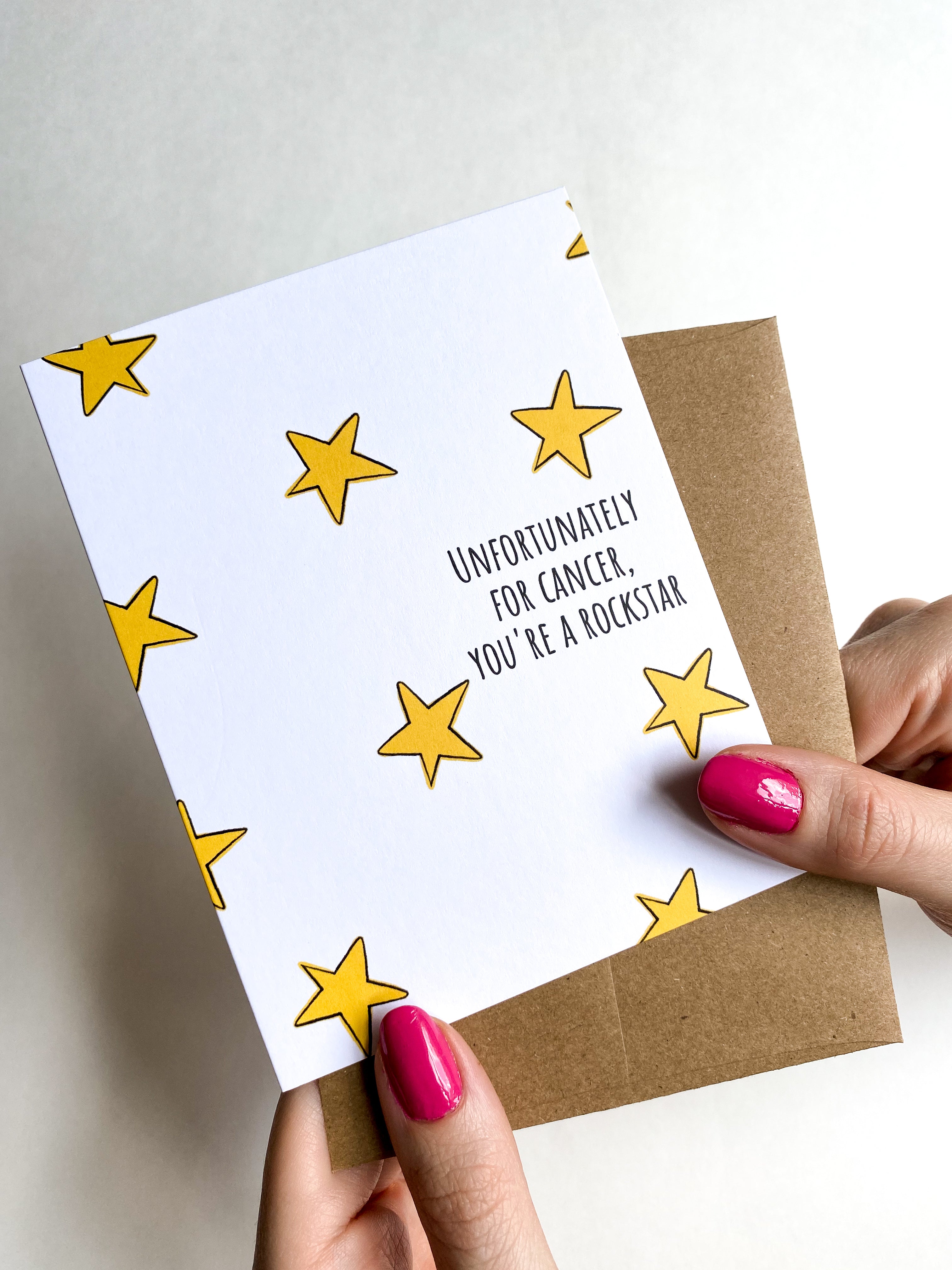 Unfortunately For Cancer You're a Rockstar Get Well Card