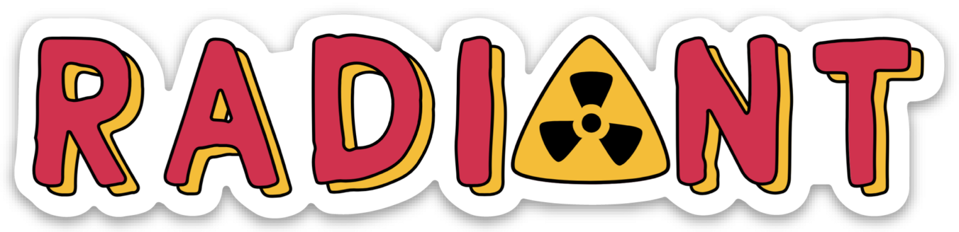Radiant Cancer Treatment Radiation Vinyl Sticker