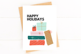 Happy Holidays Cute Gifts Holiday Card
