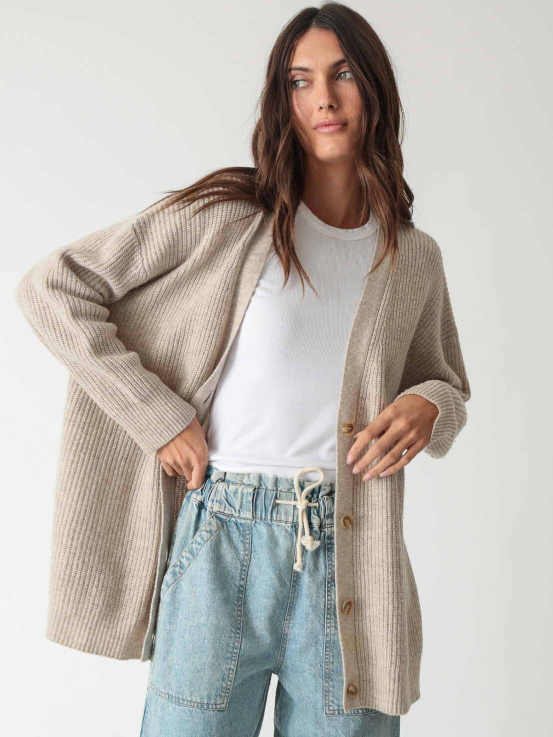 Everyday Cardigan - Oatmeal Heather