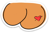 Butt Heart Tattoo Vinyl Sticker