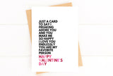 I Love You So Much Valentines Day Card Sweet Funny Card for Valentines Day
