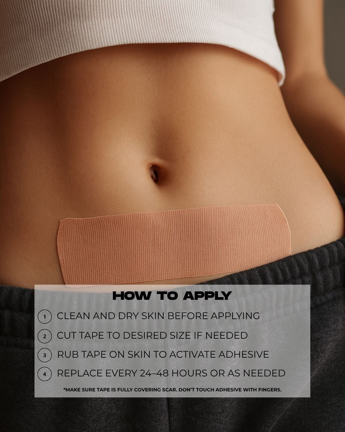 SCAR TAPE - 4PCS 6.5″ x 2″