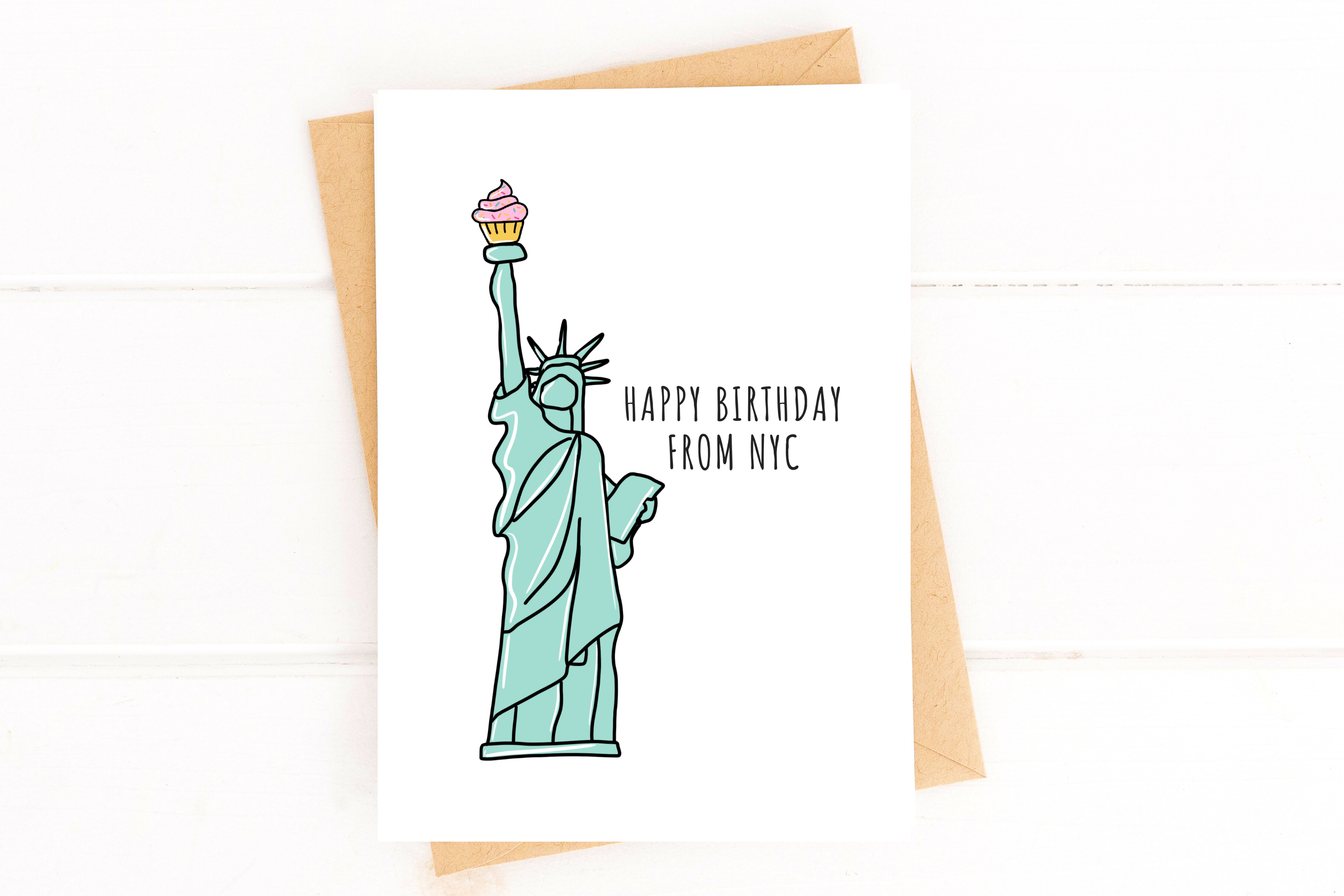 Happy Birthday from NYC Statue of Liberty Birthday Card