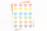 Cute Candy Heart Valentine's Card Just Because Card Anniversary Card Love Card
